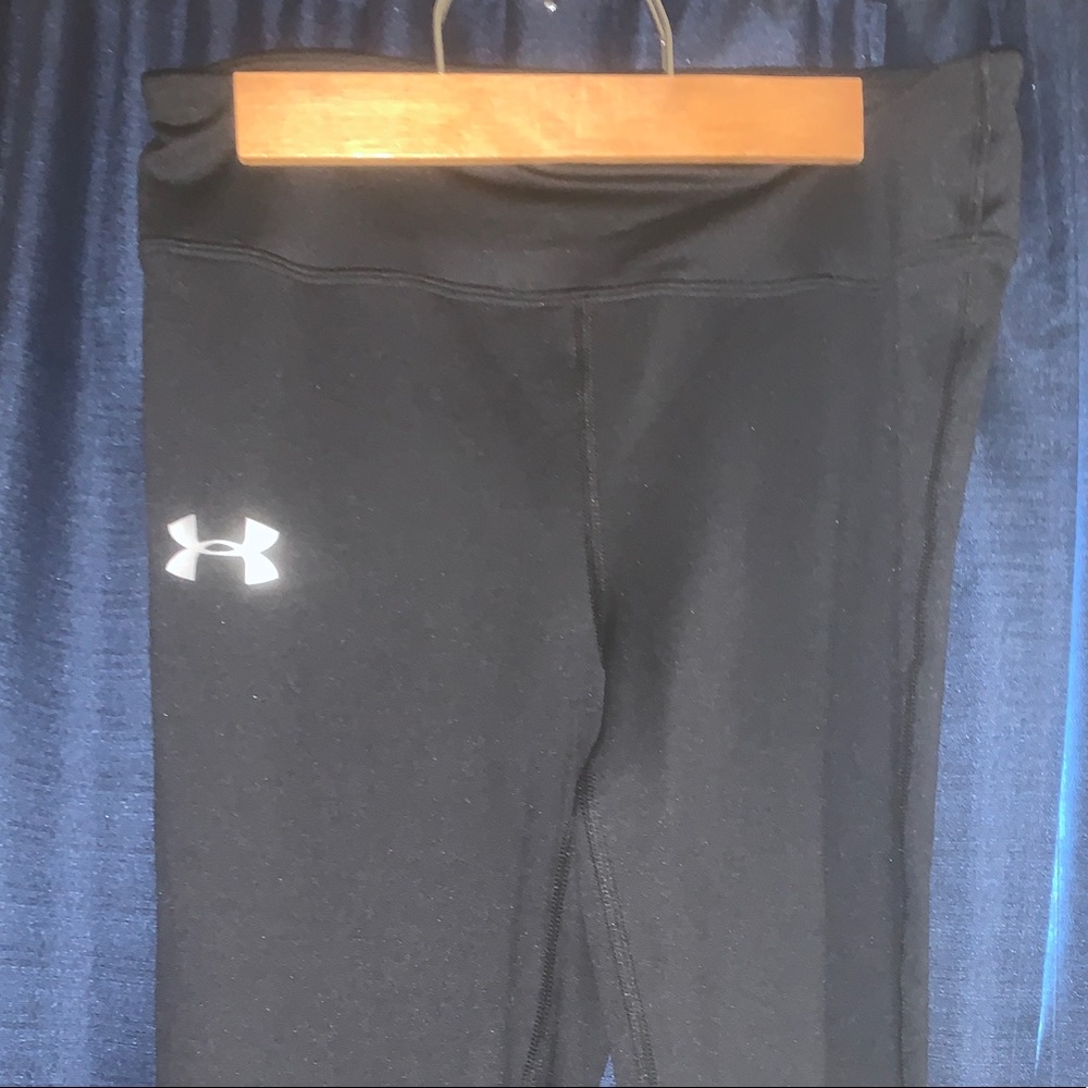 Black youth girls black cropped leggings